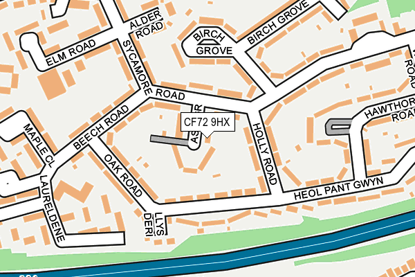 CF72 9HX map - OS OpenMap – Local (Ordnance Survey)