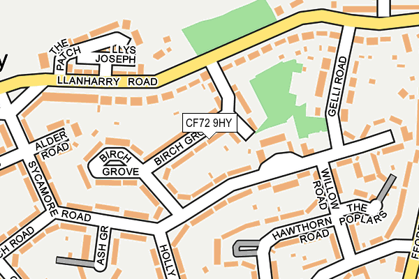 CF72 9HY map - OS OpenMap – Local (Ordnance Survey)