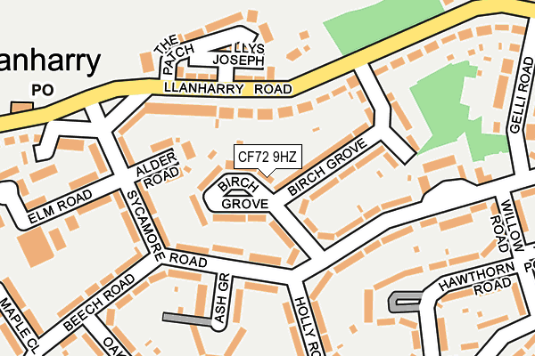CF72 9HZ map - OS OpenMap – Local (Ordnance Survey)