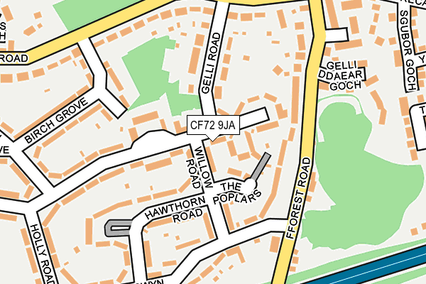CF72 9JA map - OS OpenMap – Local (Ordnance Survey)