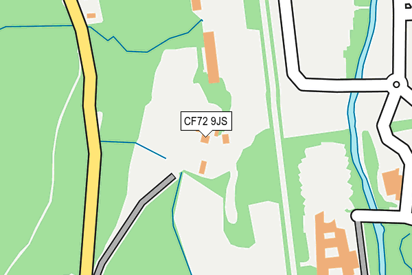 CF72 9JS map - OS OpenMap – Local (Ordnance Survey)