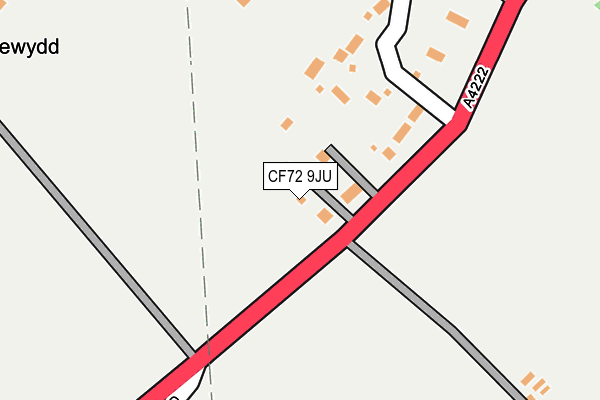 CF72 9JU map - OS OpenMap – Local (Ordnance Survey)