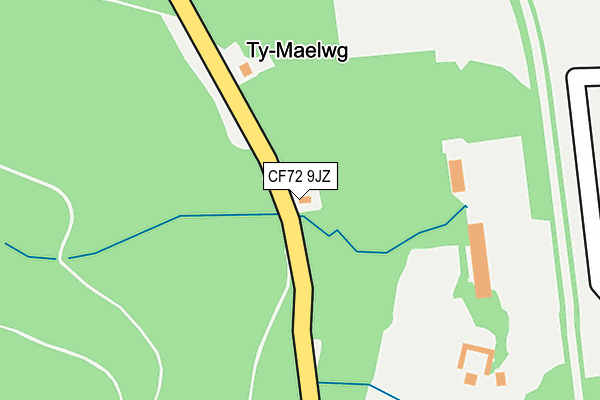 CF72 9JZ map - OS OpenMap – Local (Ordnance Survey)