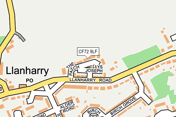 CF72 9LF map - OS OpenMap – Local (Ordnance Survey)