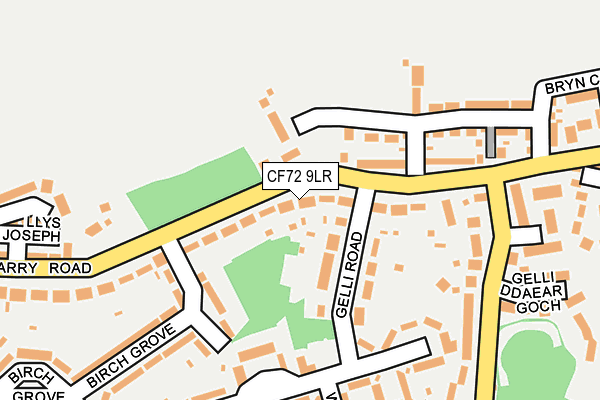 CF72 9LR map - OS OpenMap – Local (Ordnance Survey)