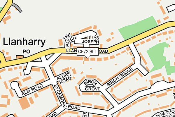 CF72 9LT map - OS OpenMap – Local (Ordnance Survey)