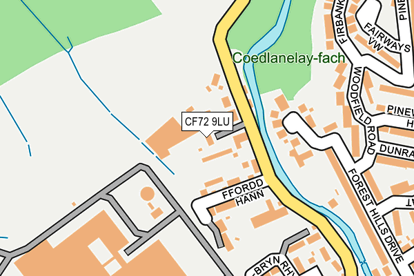 CF72 9LU map - OS OpenMap – Local (Ordnance Survey)