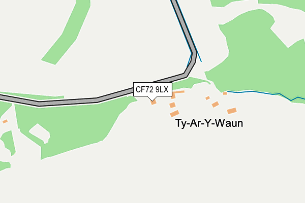 CF72 9LX map - OS OpenMap – Local (Ordnance Survey)