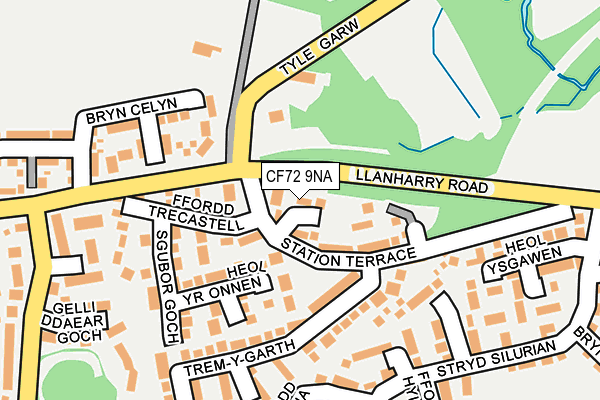 CF72 9NA map - OS OpenMap – Local (Ordnance Survey)