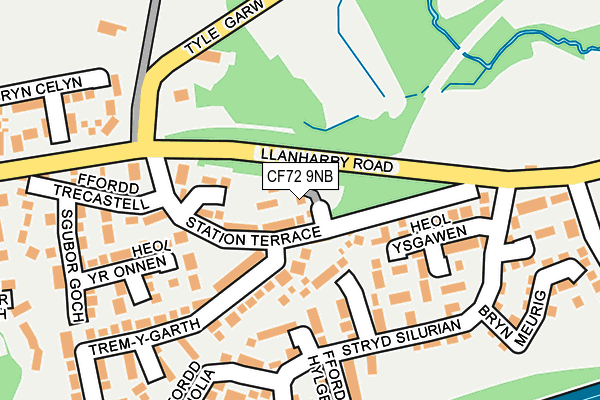 CF72 9NB map - OS OpenMap – Local (Ordnance Survey)