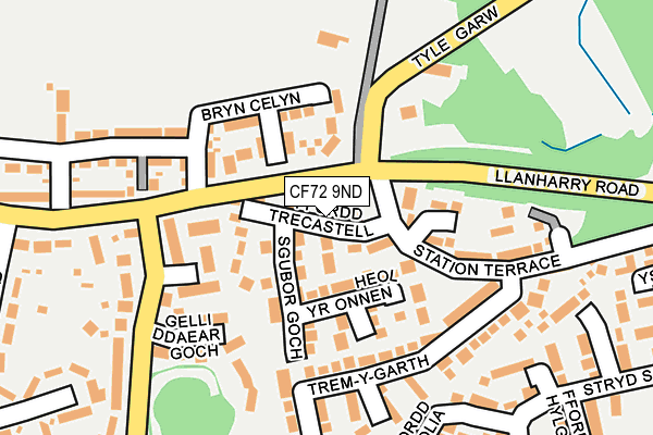 CF72 9ND map - OS OpenMap – Local (Ordnance Survey)