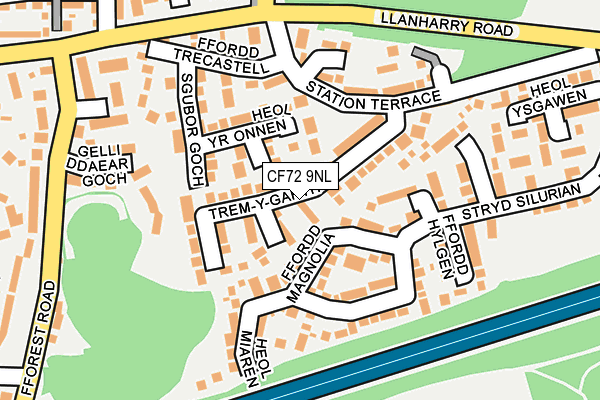 CF72 9NL map - OS OpenMap – Local (Ordnance Survey)