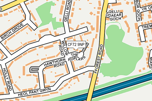 CF72 9NP map - OS OpenMap – Local (Ordnance Survey)