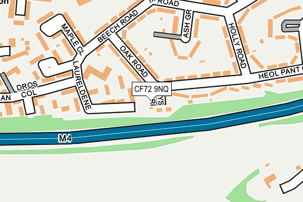 CF72 9NQ map - OS OpenMap – Local (Ordnance Survey)