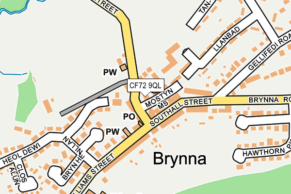 CF72 9QL map - OS OpenMap – Local (Ordnance Survey)