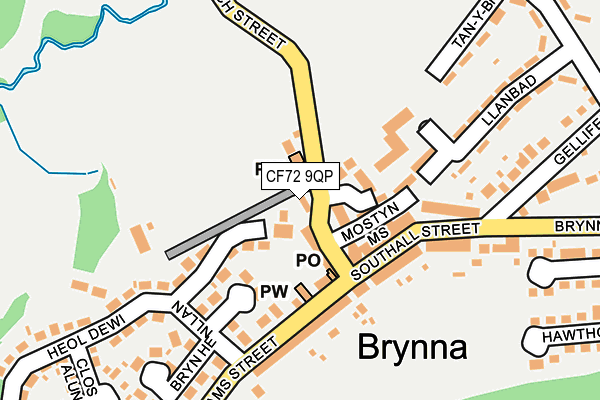 CF72 9QP map - OS OpenMap – Local (Ordnance Survey)