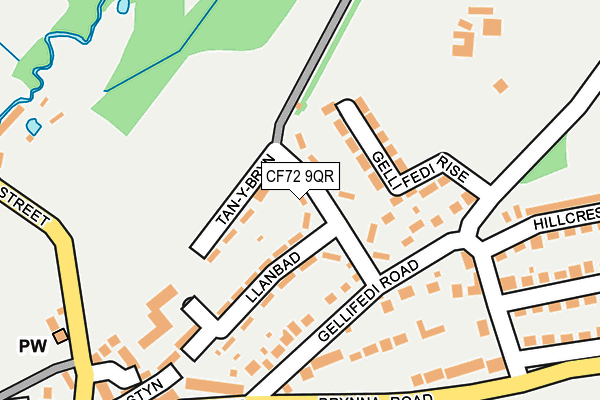 CF72 9QR map - OS OpenMap – Local (Ordnance Survey)