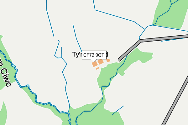 CF72 9QT map - OS OpenMap – Local (Ordnance Survey)