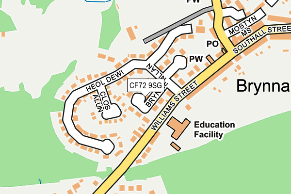 CF72 9SG map - OS OpenMap – Local (Ordnance Survey)