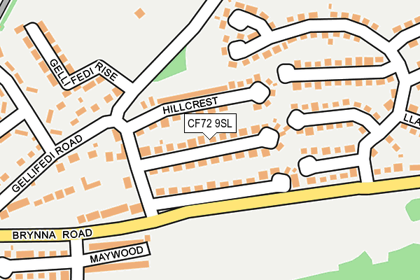 CF72 9SL map - OS OpenMap – Local (Ordnance Survey)