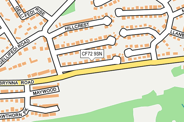 CF72 9SN map - OS OpenMap – Local (Ordnance Survey)