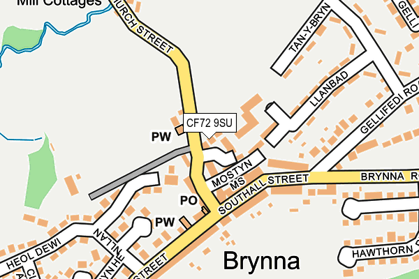 CF72 9SU map - OS OpenMap – Local (Ordnance Survey)