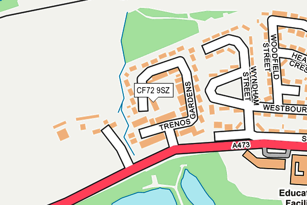 CF72 9SZ map - OS OpenMap – Local (Ordnance Survey)