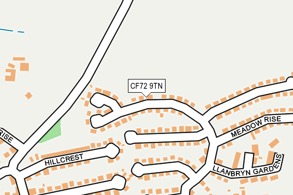 CF72 9TN map - OS OpenMap – Local (Ordnance Survey)