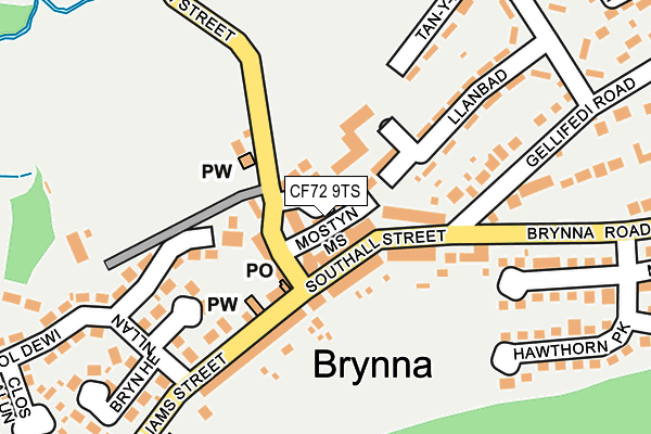 CF72 9TS map - OS OpenMap – Local (Ordnance Survey)