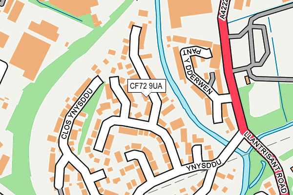 CF72 9UA map - OS OpenMap – Local (Ordnance Survey)