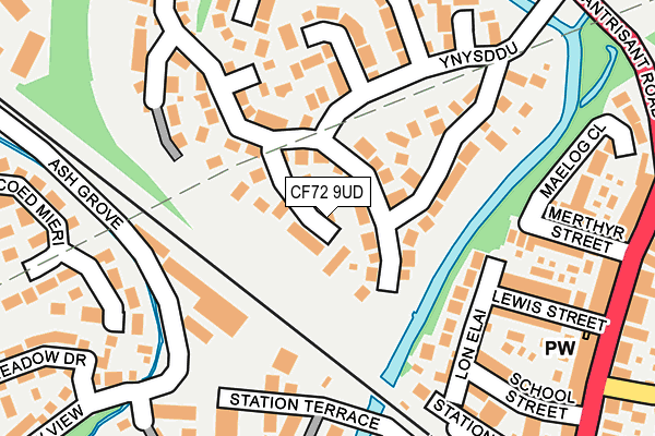 CF72 9UD map - OS OpenMap – Local (Ordnance Survey)