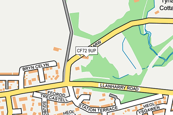 CF72 9UP map - OS OpenMap – Local (Ordnance Survey)