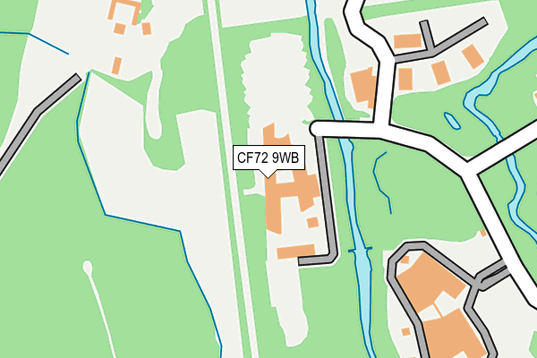 CF72 9WB map - OS OpenMap – Local (Ordnance Survey)