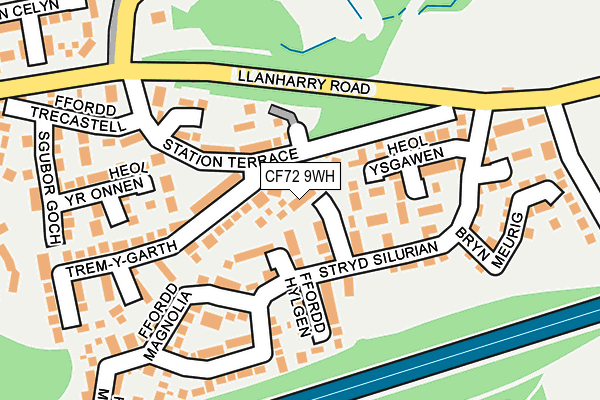 CF72 9WH map - OS OpenMap – Local (Ordnance Survey)