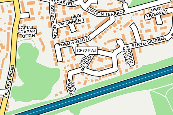 CF72 9WJ map - OS OpenMap – Local (Ordnance Survey)