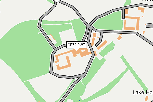 CF72 9WT map - OS OpenMap – Local (Ordnance Survey)
