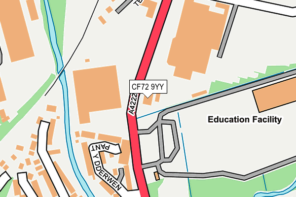 CF72 9YY map - OS OpenMap – Local (Ordnance Survey)