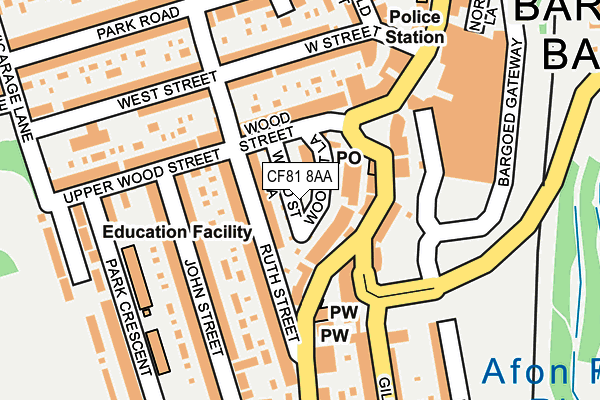 CF81 8AA map - OS OpenMap – Local (Ordnance Survey)