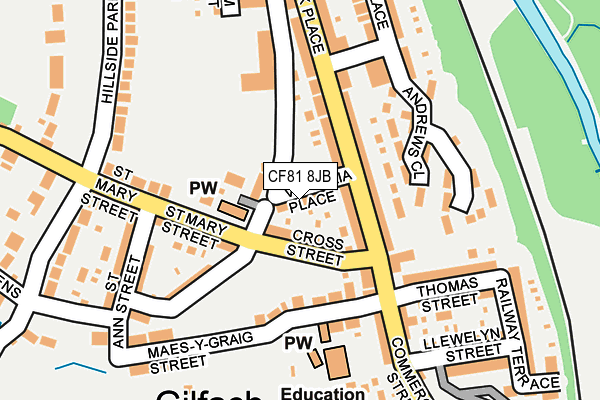 CF81 8JB map - OS OpenMap – Local (Ordnance Survey)