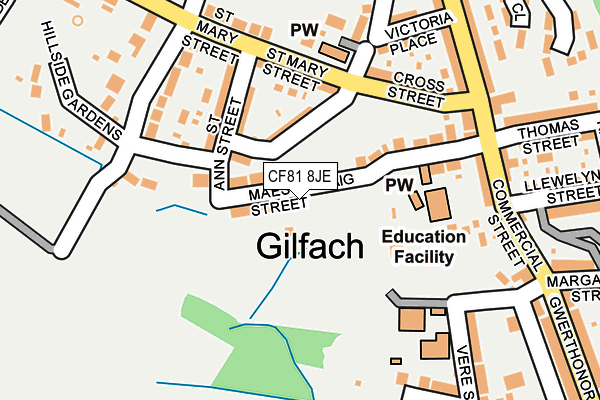 CF81 8JE map - OS OpenMap – Local (Ordnance Survey)