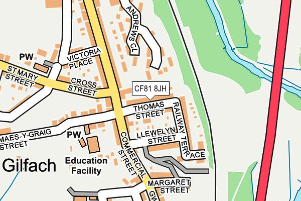 CF81 8JH map - OS OpenMap – Local (Ordnance Survey)