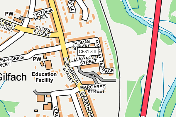 CF81 8JL map - OS OpenMap – Local (Ordnance Survey)