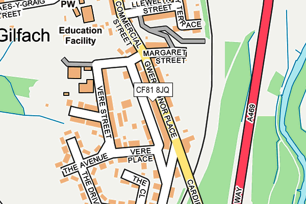 CF81 8JQ map - OS OpenMap – Local (Ordnance Survey)