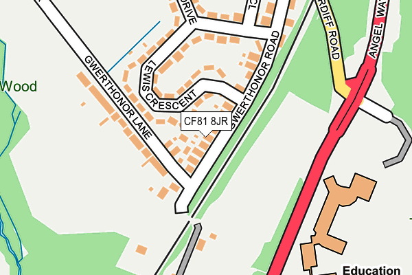 CF81 8JR map - OS OpenMap – Local (Ordnance Survey)