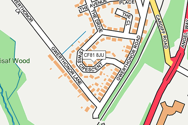 CF81 8JU map - OS OpenMap – Local (Ordnance Survey)