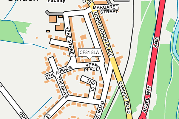 CF81 8LA map - OS OpenMap – Local (Ordnance Survey)