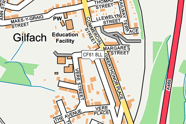 CF81 8LL map - OS OpenMap – Local (Ordnance Survey)