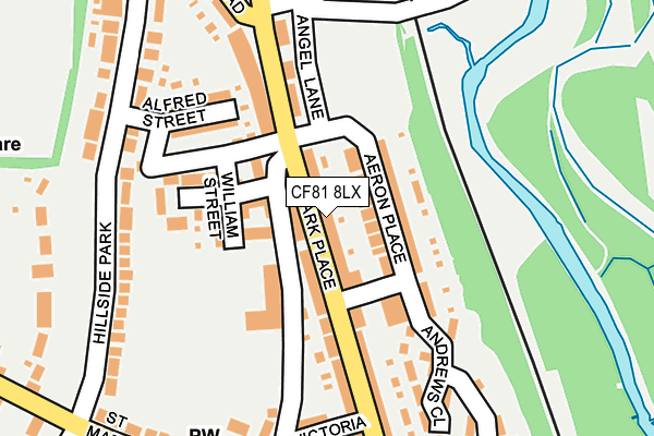 CF81 8LX map - OS OpenMap – Local (Ordnance Survey)