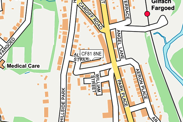 CF81 8NE map - OS OpenMap – Local (Ordnance Survey)