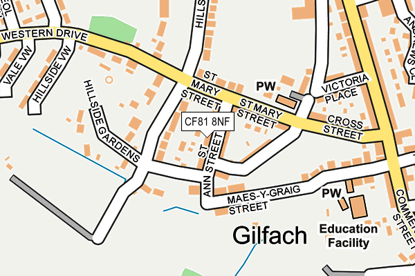 CF81 8NF map - OS OpenMap – Local (Ordnance Survey)